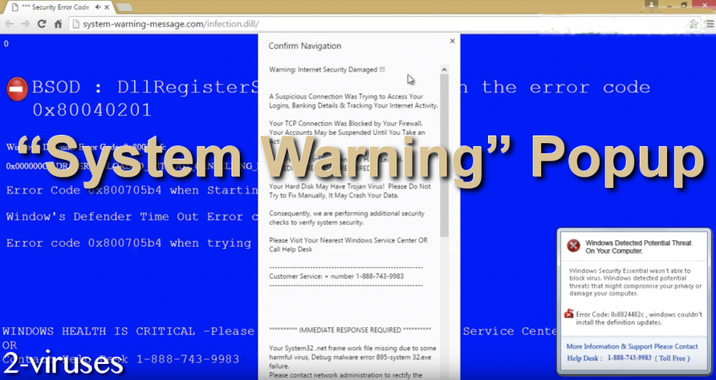 “System Warning” Popup – How To Remove – Dedicated 2-viruses.com