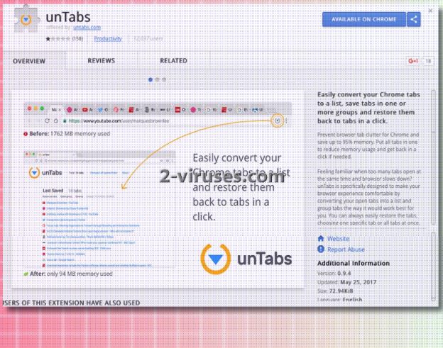 unTabs ads – How to remove – Dedicated 2-viruses.com