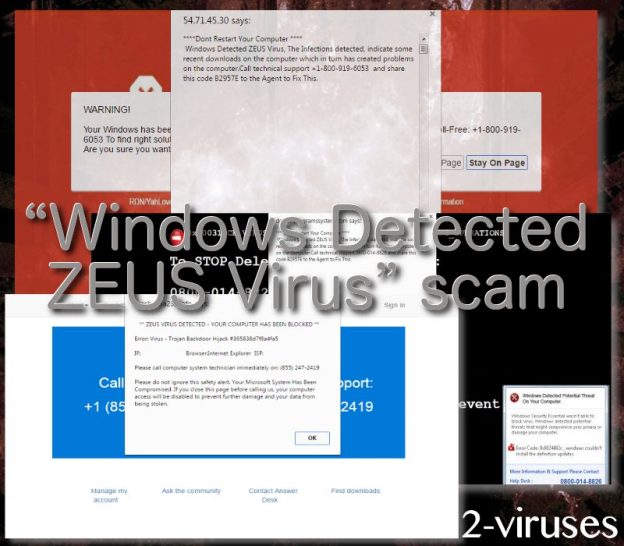 “Windows Detected ZEUS Virus” scam How to remove Dedicated 2