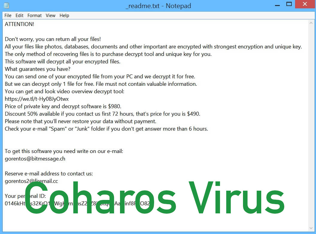 Coharos Virus How to remove 2 viruses com