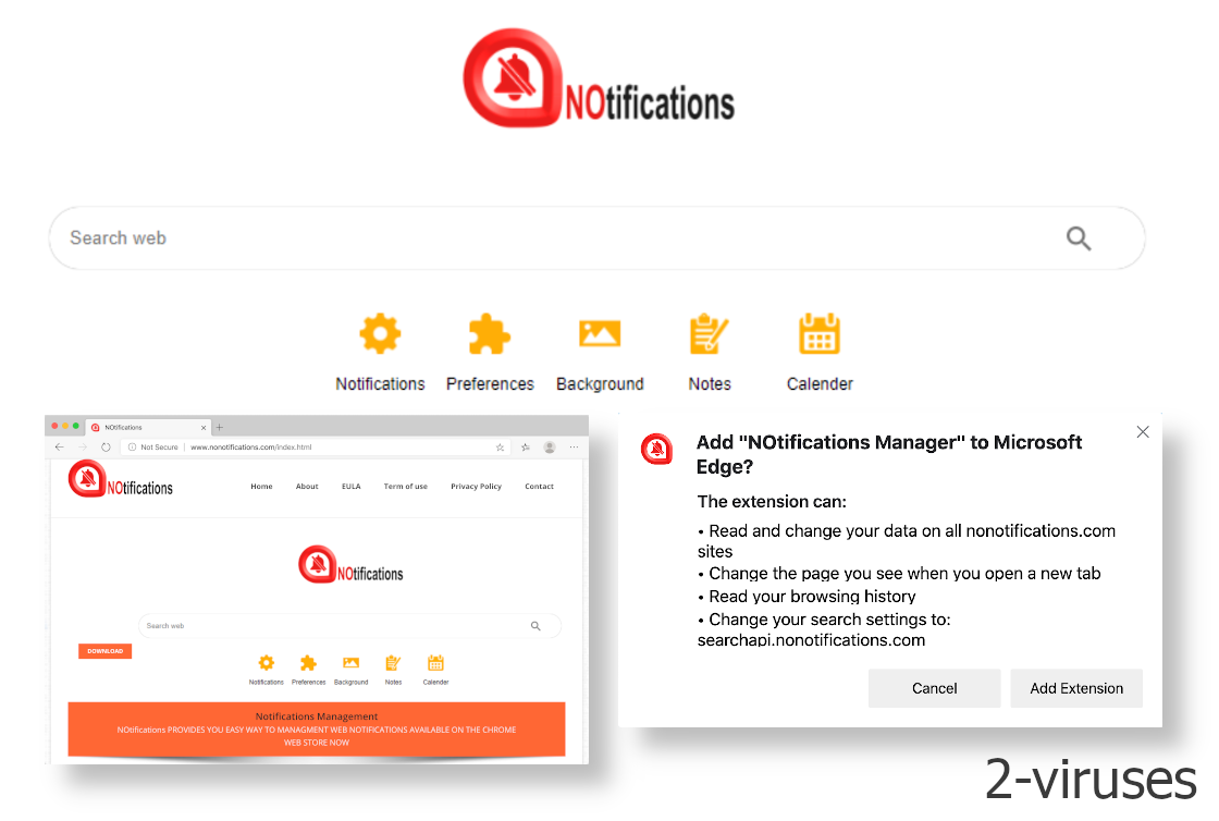 NOtifications Manager How to remove Dedicated