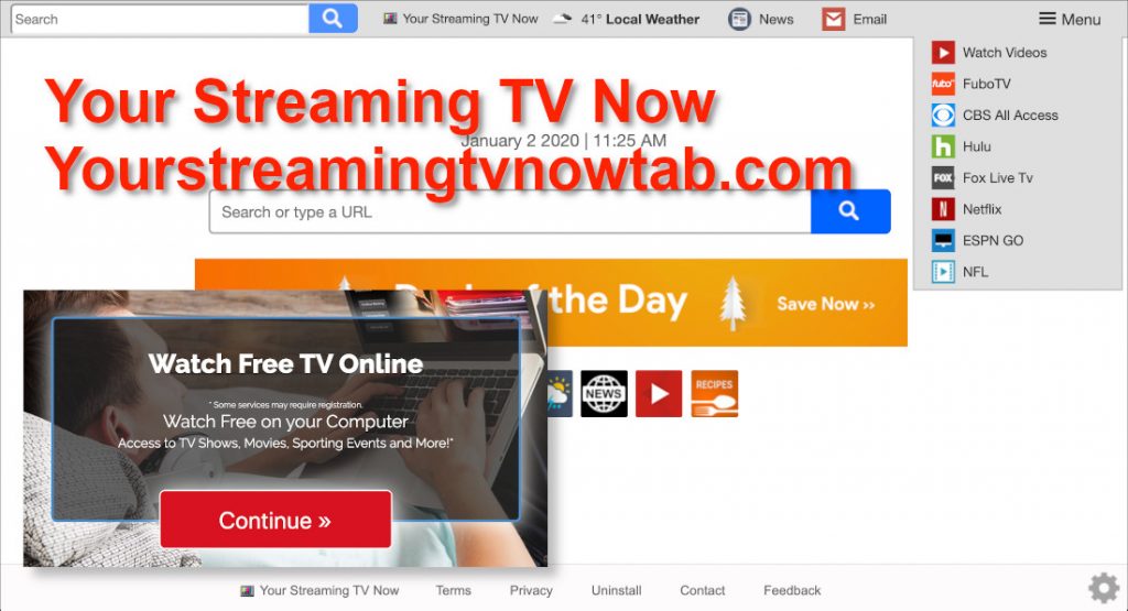 Your Streaming TV Now – How to remove – Dedicated 2-viruses.com